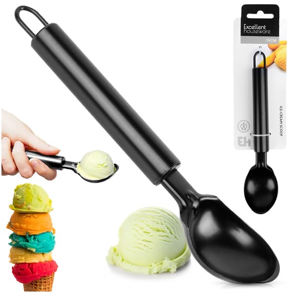 Isske af sort stål, 19 cm