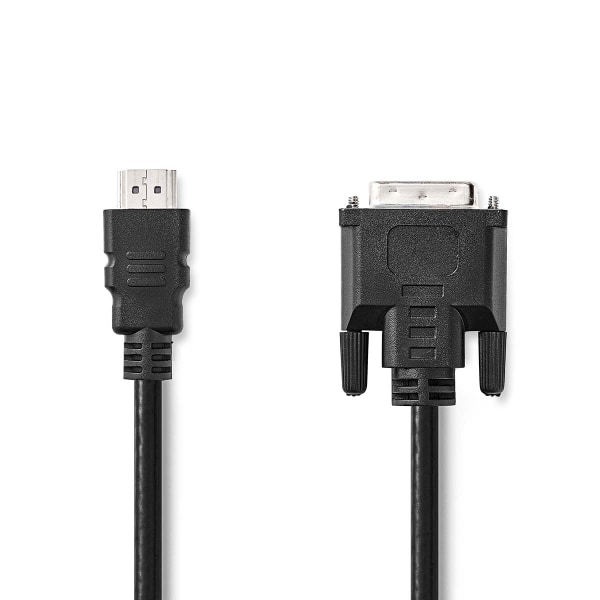 HDMI™ -kaapeli | HDMI™ liitin | DVI-D 24+1-Pin Uros | 1080p | Niklattu | 2.00 m | Suora | PVC | Musta | Label