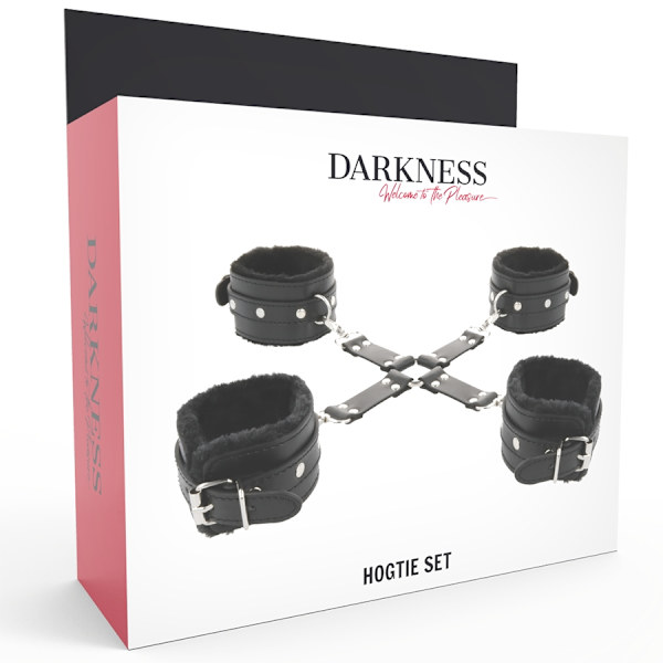 Darkness - Läderhandbojor för fot och händer Svart