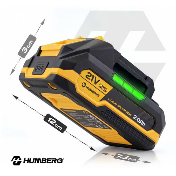 21V 2Ah litiumjonbatteri för elverktyg, 5 celler