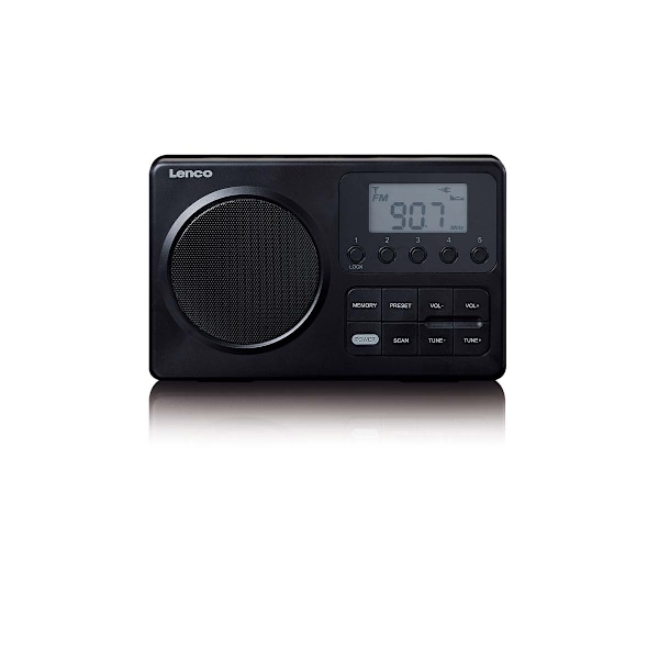 MPR-035BK Kompakt bærbar FM-radio med LCD-skærm Sort