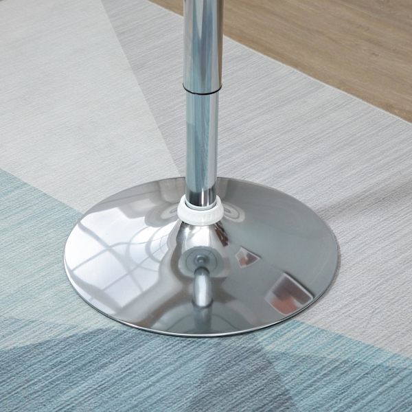 Barbord Moderne Spisebord Skrivebord Højdejustering Metal Abs Maling Hvid Ø61 X 76-97 Cm