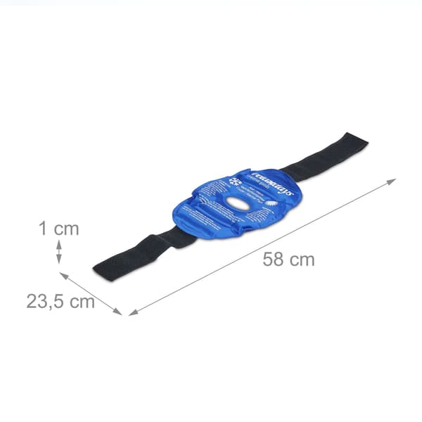 Sæt med 4 Strap-On Gel Knæpuder i Blå