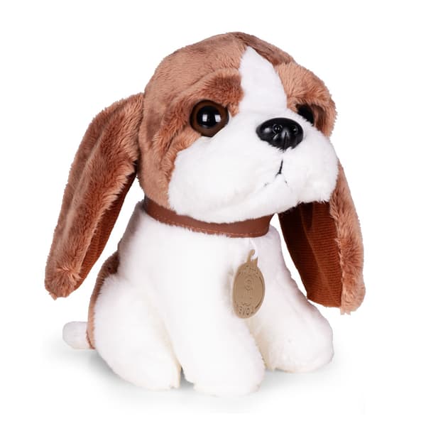 Pehmolelu Beagle laukulla ja harjalla lapsille 3+