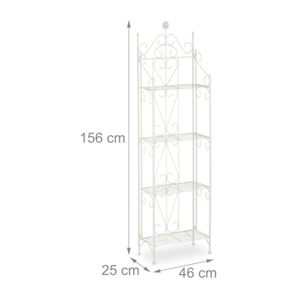 Hylde til planter Metal 4 hylder