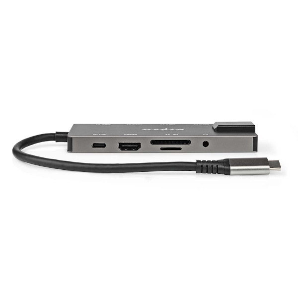 USB N Moniporttisovitin | USB 3.2 Gen 1 | USB-C™ Uros | HDMI™ Ulostulo / RJ45 Naaras / SD / 2x USB-C™ / 3.5 mm naaras / 3x USB-A Naaras | 5 Gbps | 0.2