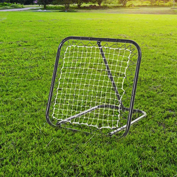 Football Rebounder Taitettava Takaisinpotku Maali Rebound Seinä 5 Taso Baseball Koripallo Metalli Musta 78X84X65-78Cm