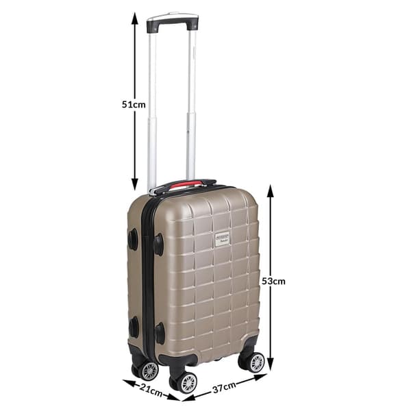 Hård kuffert 40L, slagfast ABS, 360 spinnerhjul
