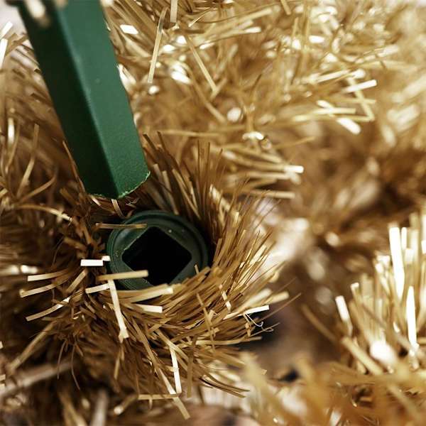 Guld kunstigt juletræ 120 cm - Stabilt og imponerende