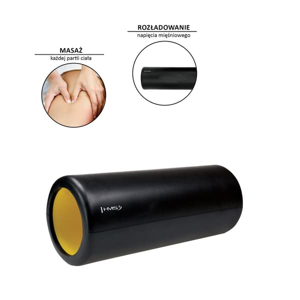 Foam Roller, musta, 33 cm