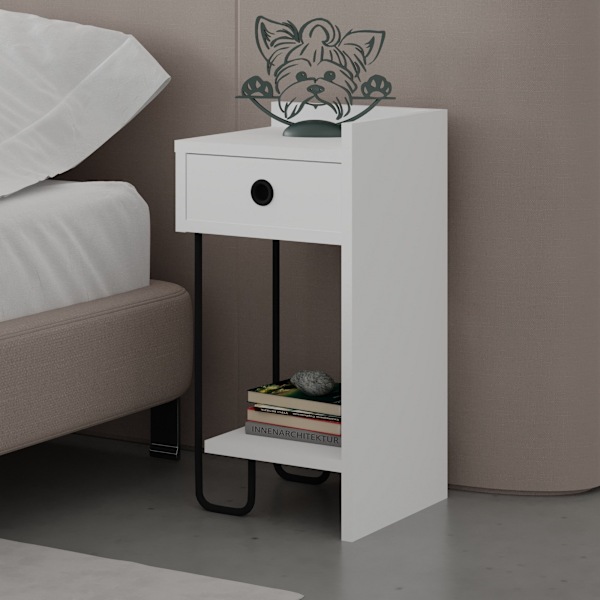 Natbord Sirius Right - Hvid