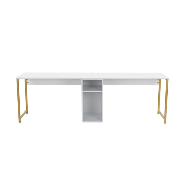 Study Desk Twin Study Desk - Hvid, Guld