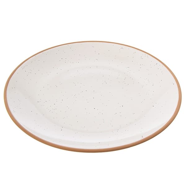 Beige keramik grund mattallrik 27 cm