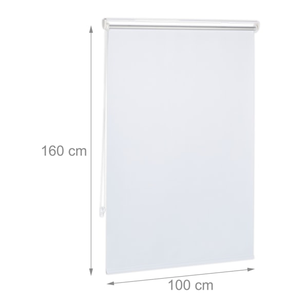 Valkoinen rullaverho 160 cm pitkä