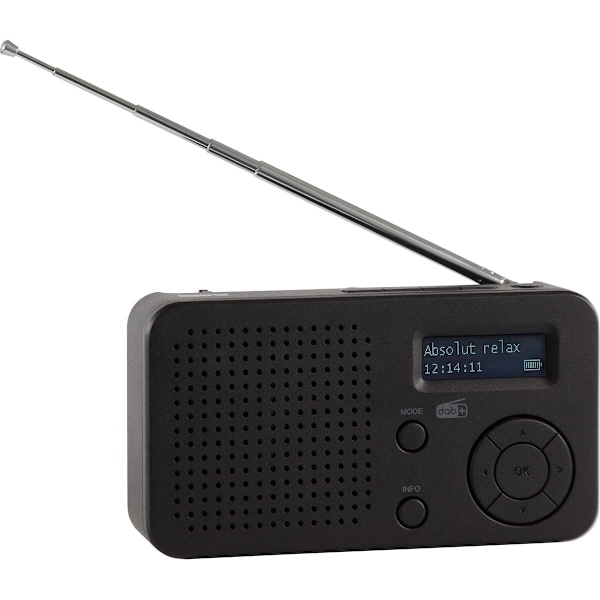 DABMAN 17 bærbar DAB+/FM radio med Bluetooth Sort