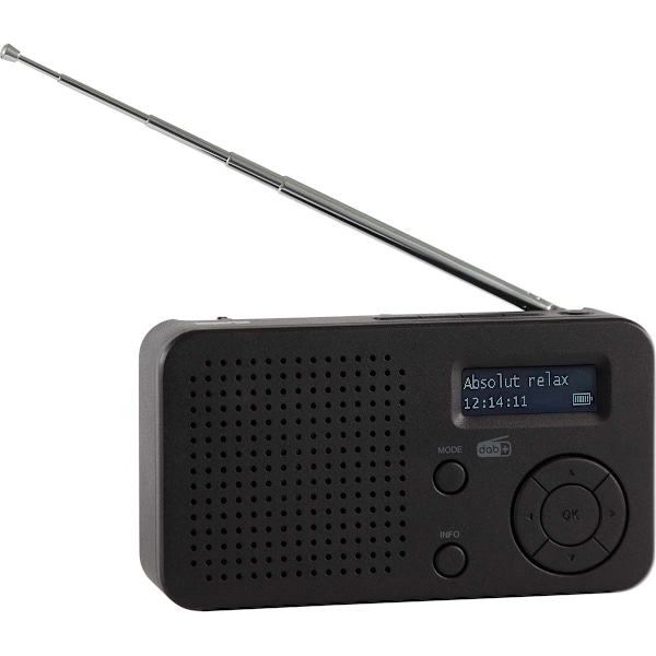 Kannettava DABMAN 17 DAB+/FM-radio Bluetooth Blackilla