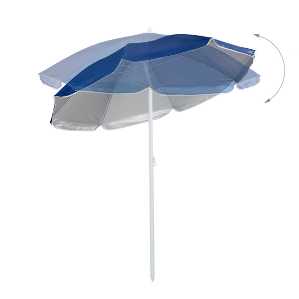 Blått parasoll 160 cm