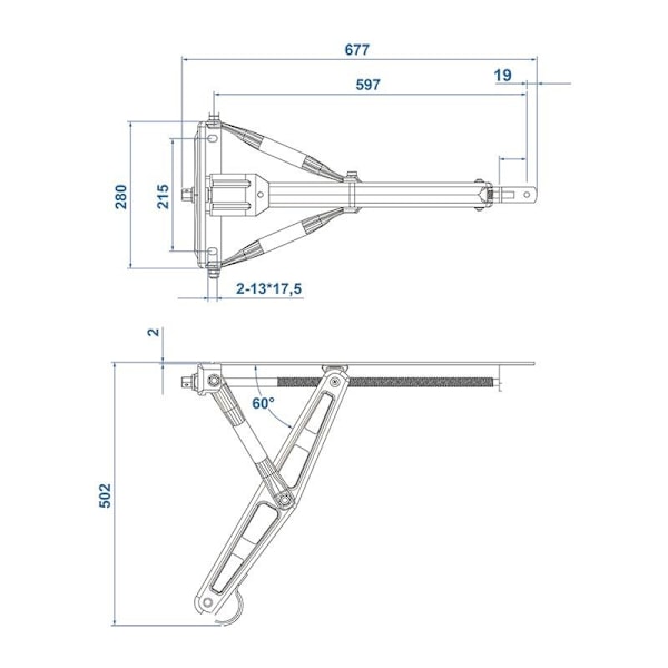Hörn stadig 1500 kg L: 677 mm H:502 mm