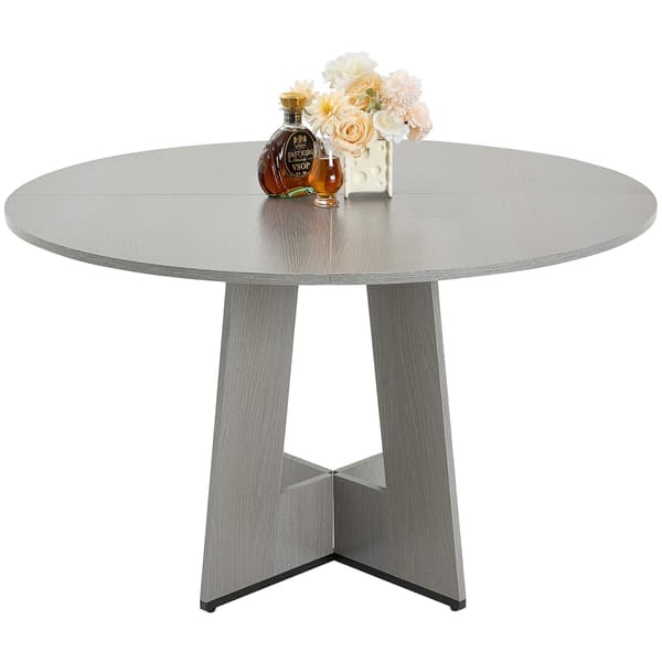 Runt matbord, 122 cm, plats för 4-6, grått