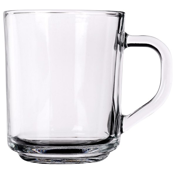 Set med tre glas med handtag - Tjockt glas, mikrovågssäkra