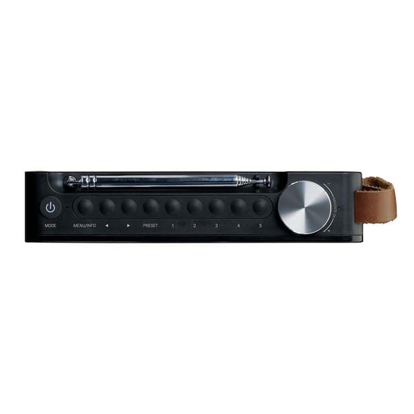 Kannettava DAB+/FM-radio Bluetoothilla, Bambu, Musta