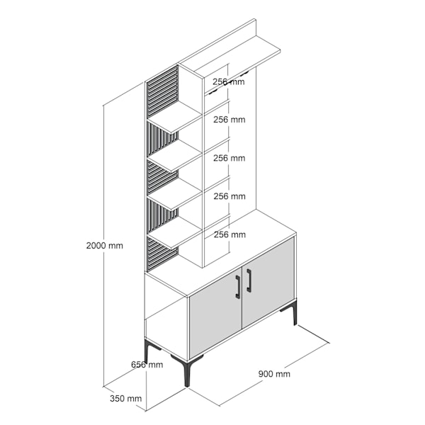 Hall Stativ Viyana D - Vit