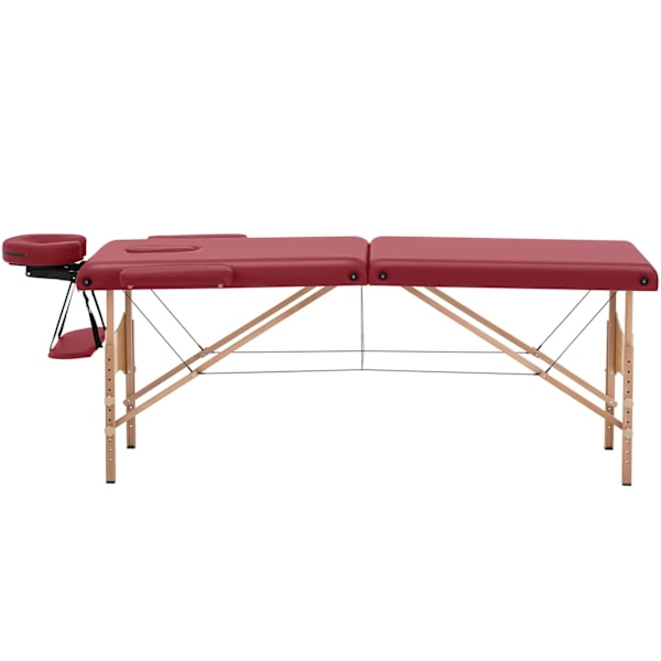 Bord, massagesäng, trä, bärbar, hopfällbar, Toulouse Röd, upp till 227 kg, röd