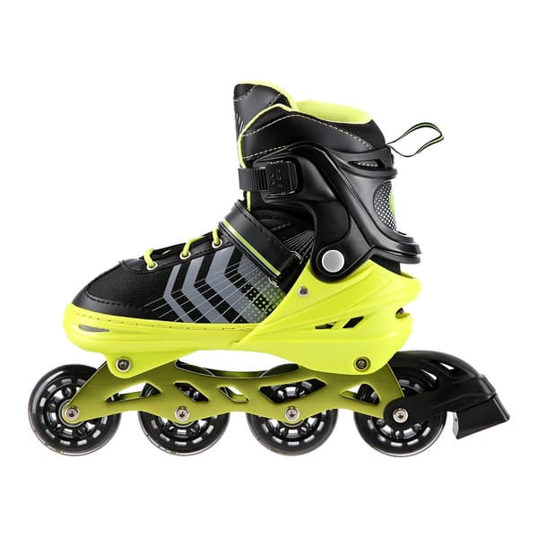 4-i-1 sort-grøn inline & skøjter, størrelse S (29-33)