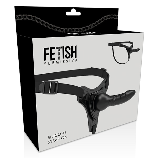 Fetish Submissive Harness - Sort Silikone Realistisk 16 Cm