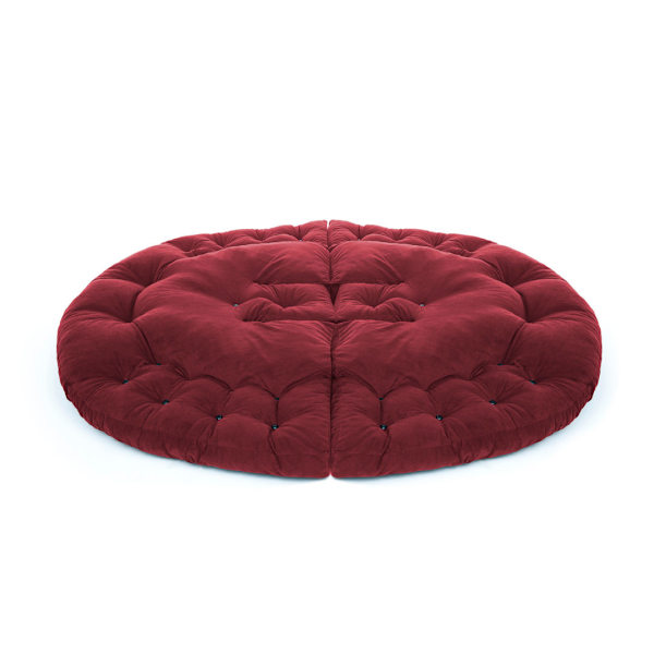 Puff Kiku Large - Claret Red