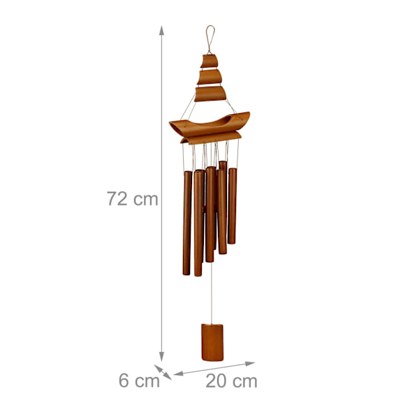 Wind Chime Bamboo "Sejlbåd"