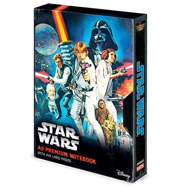 Star Wars VHS A5 notesbog med sider af høj kvalitet