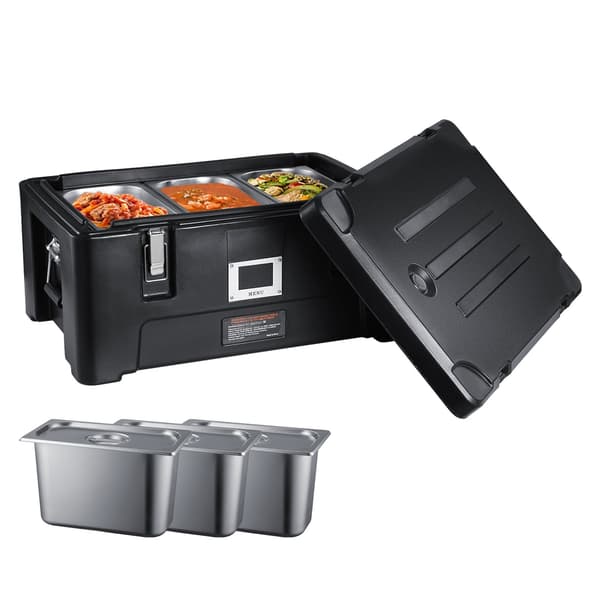 Isolerad matlåda 36 qt, 3 rostfria kastruller