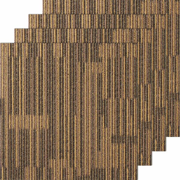 Mattplattor 20x20, vadderade, 12-pack, brun blandning