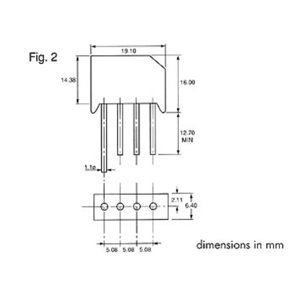 Brygglikriktare 50V-4A (Rs401/L)
