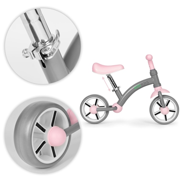 Balanscykel för barn, EVA-hjul, justerbar sits, grå, ECOTOYS