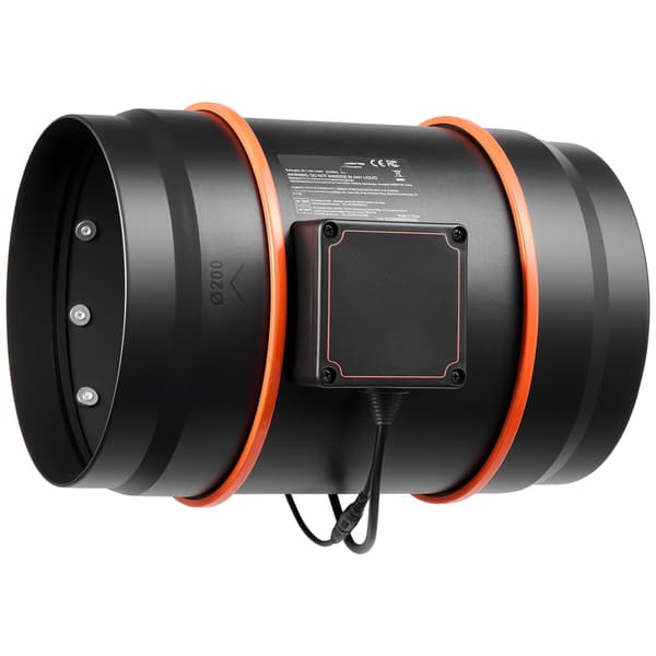 Inline-kanalventilator 203 mm, 807 CFM EC-motor, app-styring