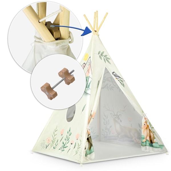 Lasten Tipi-teltta Nukido - beige