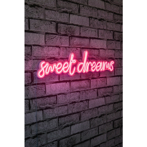 Koristeellinen muovinen led-valaistus Sweet Dreams - vaaleanpunainen