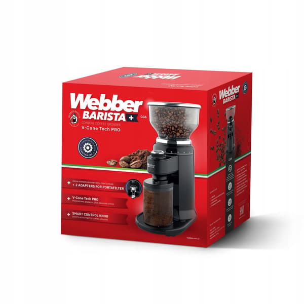 Elektrisk kaffekvarn med burrfunktion, 25 inställningar, 180 W effekt