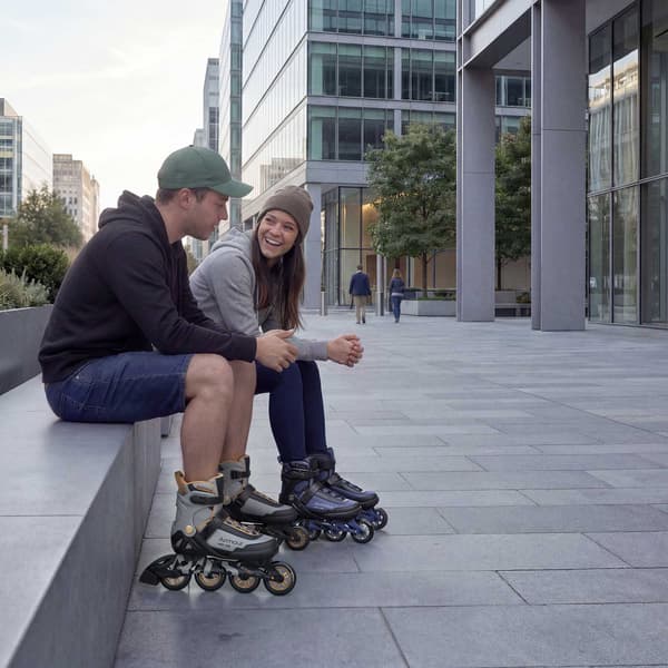 Inlines, storlek 45, mörkblå, 90 mm ABEC-7