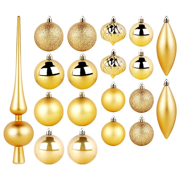 Sprängsäkra guldgranskulor med spik, 19 st.
