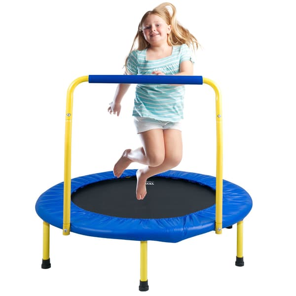 Børnetrampolin 36 tommer, foldbar med styr, 132 lb