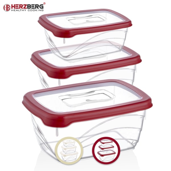 Herzberg 3 palan Extra Deep Bio Saver Box Set Punainen