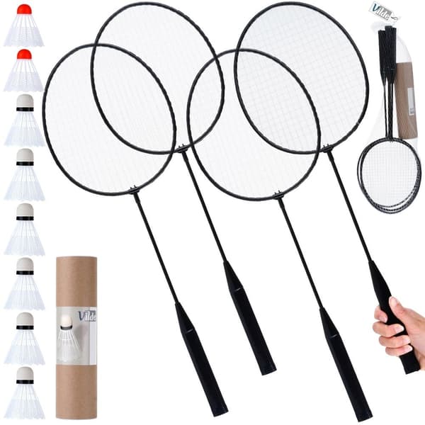 Badmintonset för två med lätt och flexibel racket