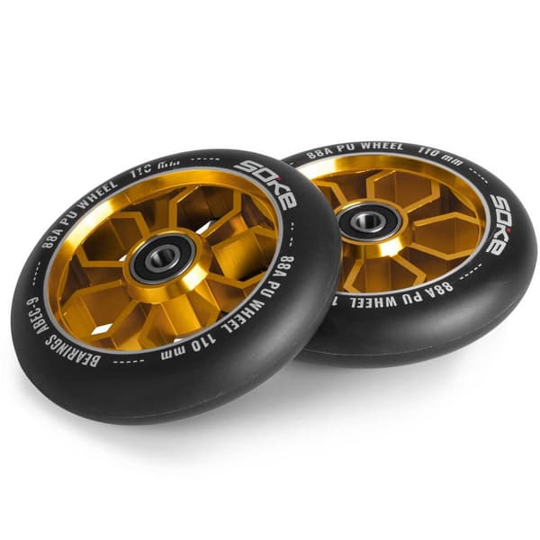 Scooterhjul 110 mm guld 2 stk
