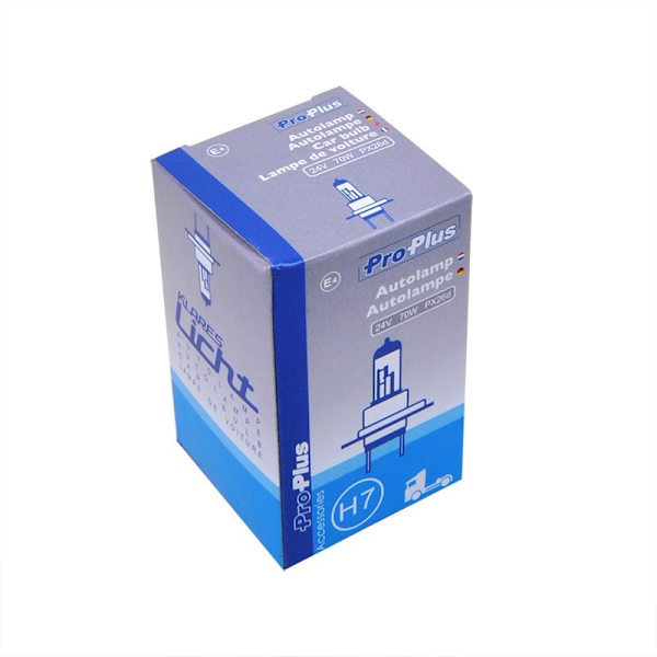 Bilpære 24V 70W PX26d H7 i æske