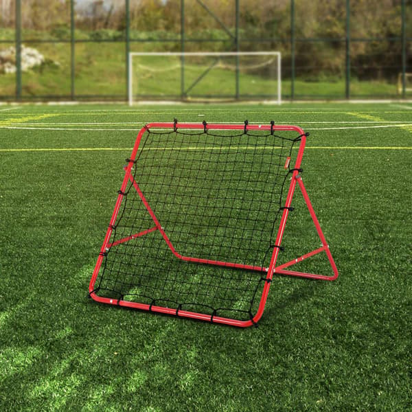 Fodboldreboundernet 99x99 cm, foldbar kickback-træner