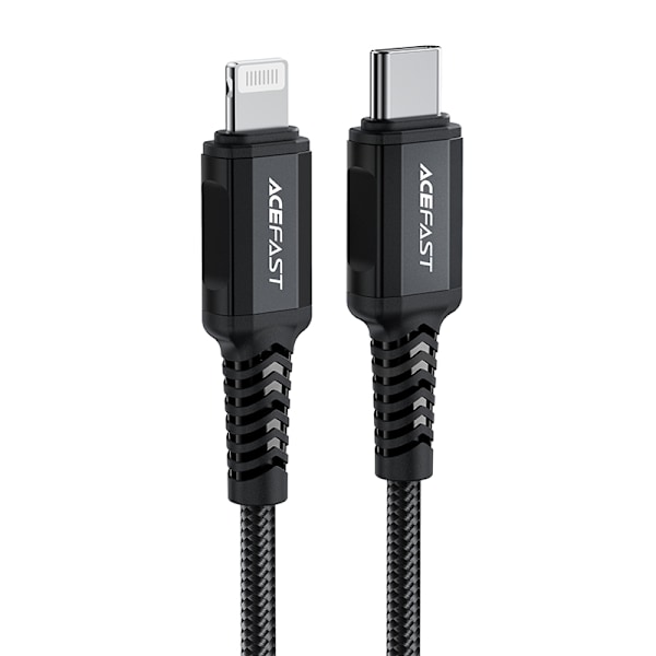 MFI kabel til iPhone USB-C - Lightning 30W 3A 1,8m sort