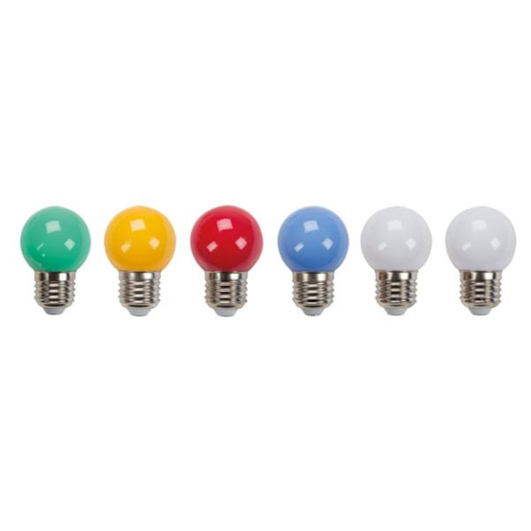 Farvede LED-lamper - (10 stk)